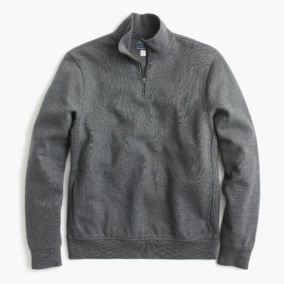 J. Crew Tall French Rib Half-Zip Pullover Sweatshirt - Picture 2 of 2